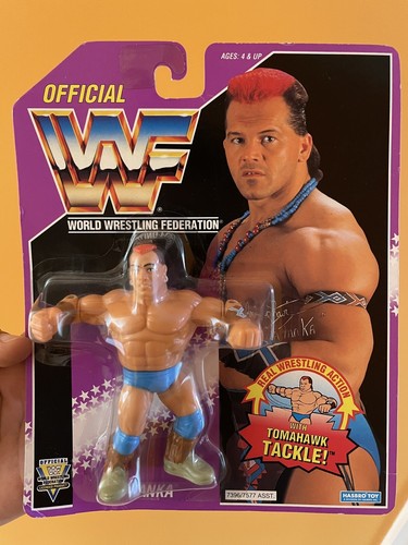 MOC 1993 WWF Tatanka ljn Titan Sports HASBRO WWE O...