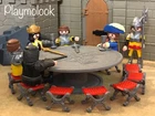 KING ARTURO CUSTOM ROUND TABLE TABLE AND 12 CHAIRS PLAYMOBIL FIGURES NOT INCLUDED