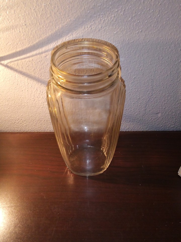 Vintage Oval Glass Canning jar, Rare D86565, With Zinc Lid For Ball