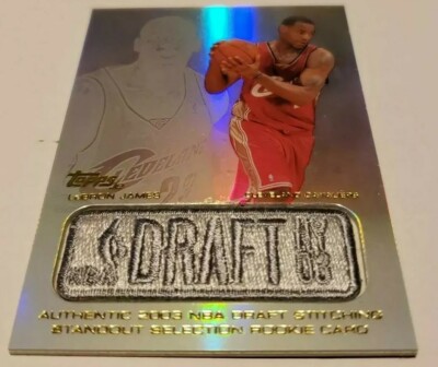 2003-04 Topps Jersey Edition LeBron James ROOKIE Card Draft PATCH