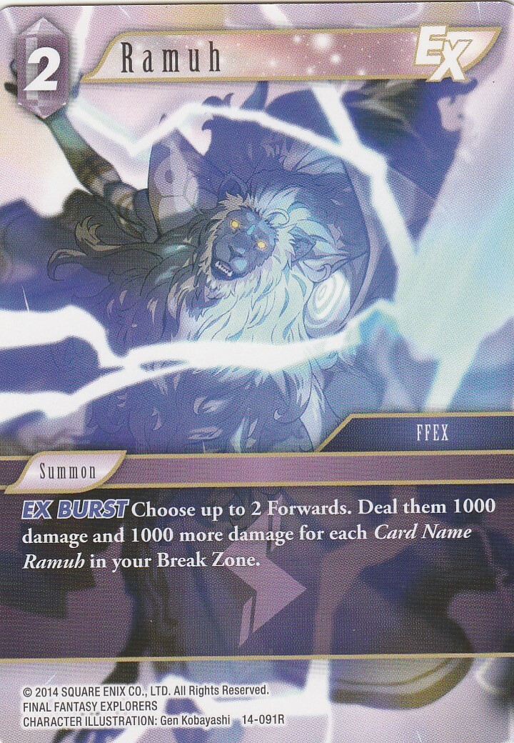 FINAL FANTASY TCG 1 X RAMUH 14-091R - RARE N0T FOIL FINAL FANTASY TCG 1 X RAMUH 14-091R - RARE N0T FOIL