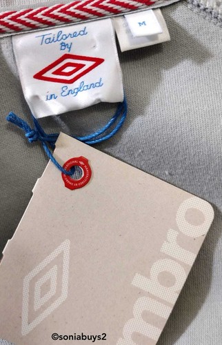 Umbro Men's England Retro Track Top Soccer Jacket, Grey/Red, Size M - Picture 12 of 13