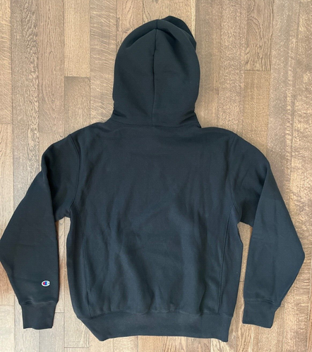 Mens Champion Reverse Weave Warm Up Hoodie NEW NWOT Black Sweatshirt 218903 XL - Picture 9 of 10