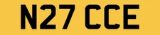 NICE PRIVATE NUMBER PLATE CHERISHED REGISTRATION N27 CCE PERSONAL CAR REG PLATE