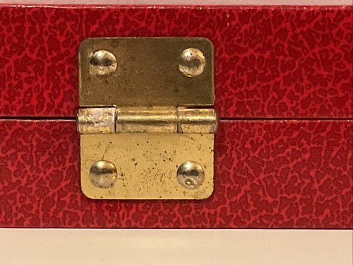 Vintage Red JC Penny Magnetic Cork Board Backgammon Design Philippe Travel Set - Picture 7 of 15