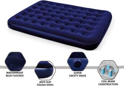 Aufblasbares doppelt beflocktes Camping Luftbett Blow Up Luftbett Matratze Indoor Outdoor