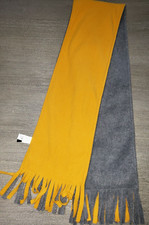 GAP KIDS fleece REVERSIBLE SCARF YELLOW GRAY boys girls 1 size FITS MOST nice 