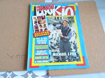 Look-In Magazine Nov 21st 1987 Michael J Fox Stephen Hendry posters