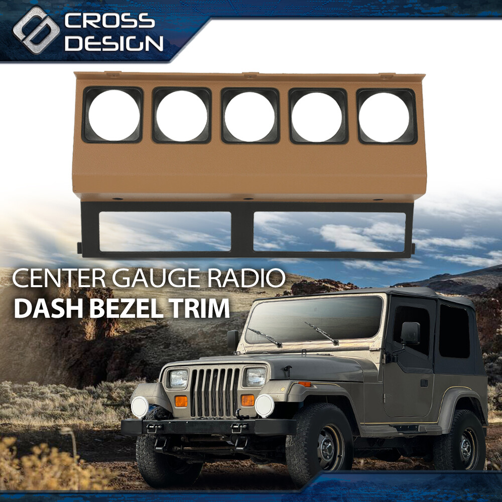 Fit For 1987-95 Jeep Wrangler YJ Center Gauge Radio Dash Bezel Trim Yellow New thumbnail 12
