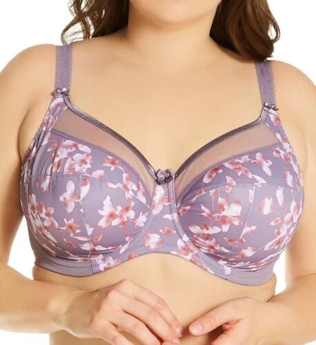 Sujetador con aros Goddess Kayla con bandas #6162 talla 36DDD gris flor nuevo con etiqueta Foto 2 de 4