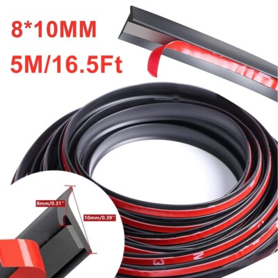 16.5ft T Shape Universal Rubber Car Weather Draft Seal Strip Edge Protector Trim