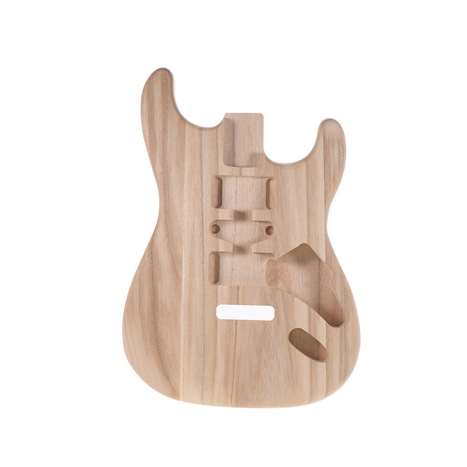 Unfinished Candlenut Wood DIY Guitar Barrel Body for ST Electric Guitar