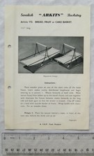 Vintage leaflet: Swedish Arkits Basketry - bread, fruit or cake basket, 172
