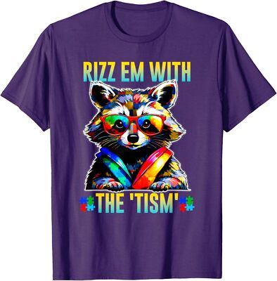 Autism Funny Rizz Em With The Tism Meme Autistic Unisex T-Shirt | eBay