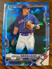 2021 Bowman Chrome Sapphire JORDAN GROSHANS Base Prospect Refractor #246