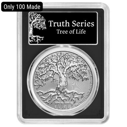 メイプルリーフ 銀貨 カラー Tree of Life 生命の樹 1オンス 2024 - PCGS MS-70 Tree of Life 1 Oz .9999 FINE Silver Coin Truth