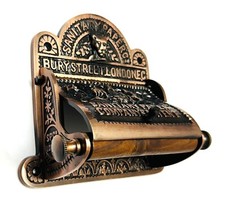 Bury St London Victorian Cast Iron Antique Wall Mounted Toilet Roll Paper Holder