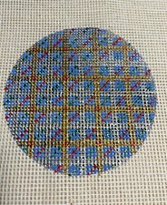 Handpainted Needlepoint Canvas plaid ornament 13ct Zweigart Canvas JWPO 0058