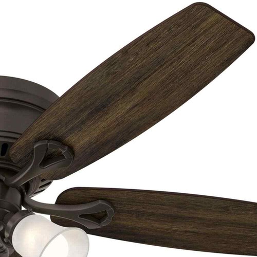 Oakhurst 52 in. LED Indoor Low Profile New Bronze Ceiling Fan with Light Kit - Picture 3 of 6