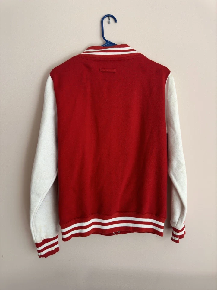 Settlemier Varsity Stadium Jacket Red & White - Image 2 of 3