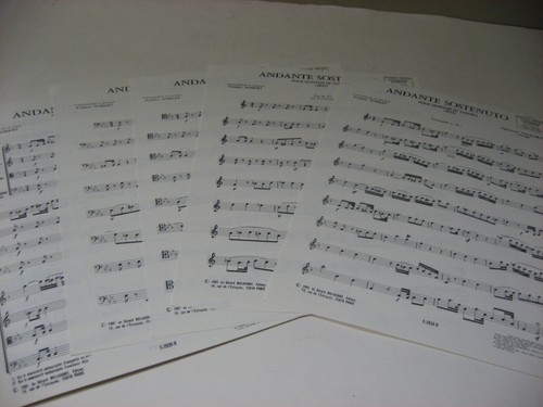Nuevo conjunto de latón Andante Sostenuto trombón trompeta cuerno tuba partitura musical - Imagen 2 de 7