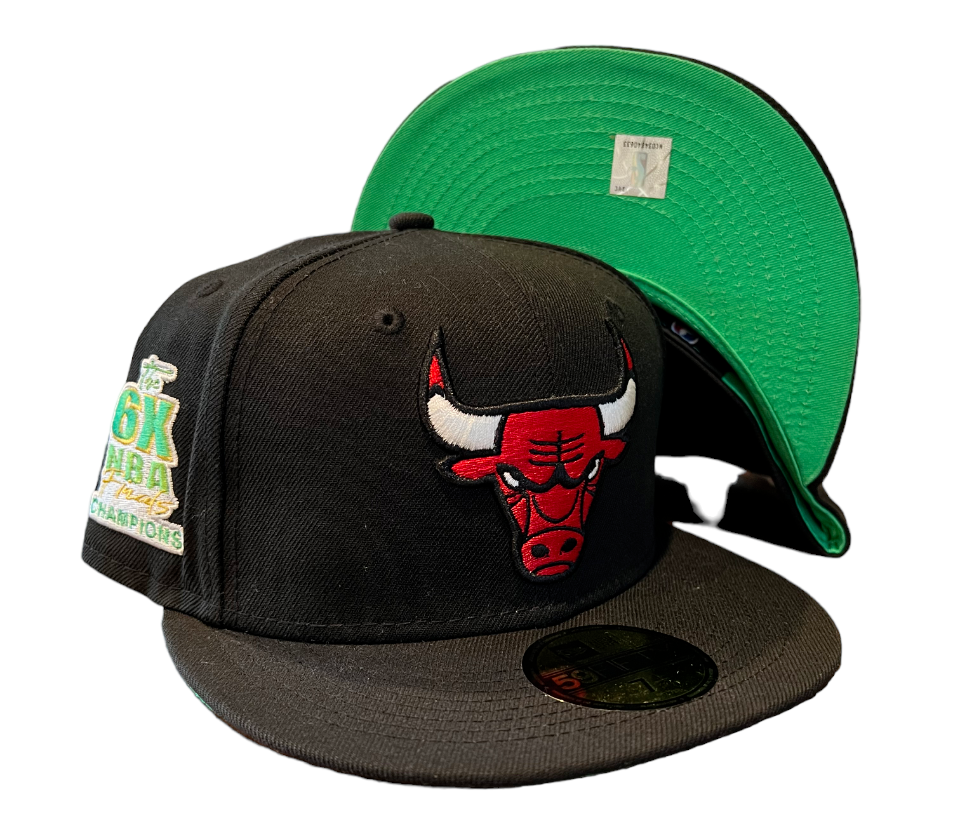Chicago Bulls Hat Black Citrus Pop 59FIFTY New Era Fitted 6X