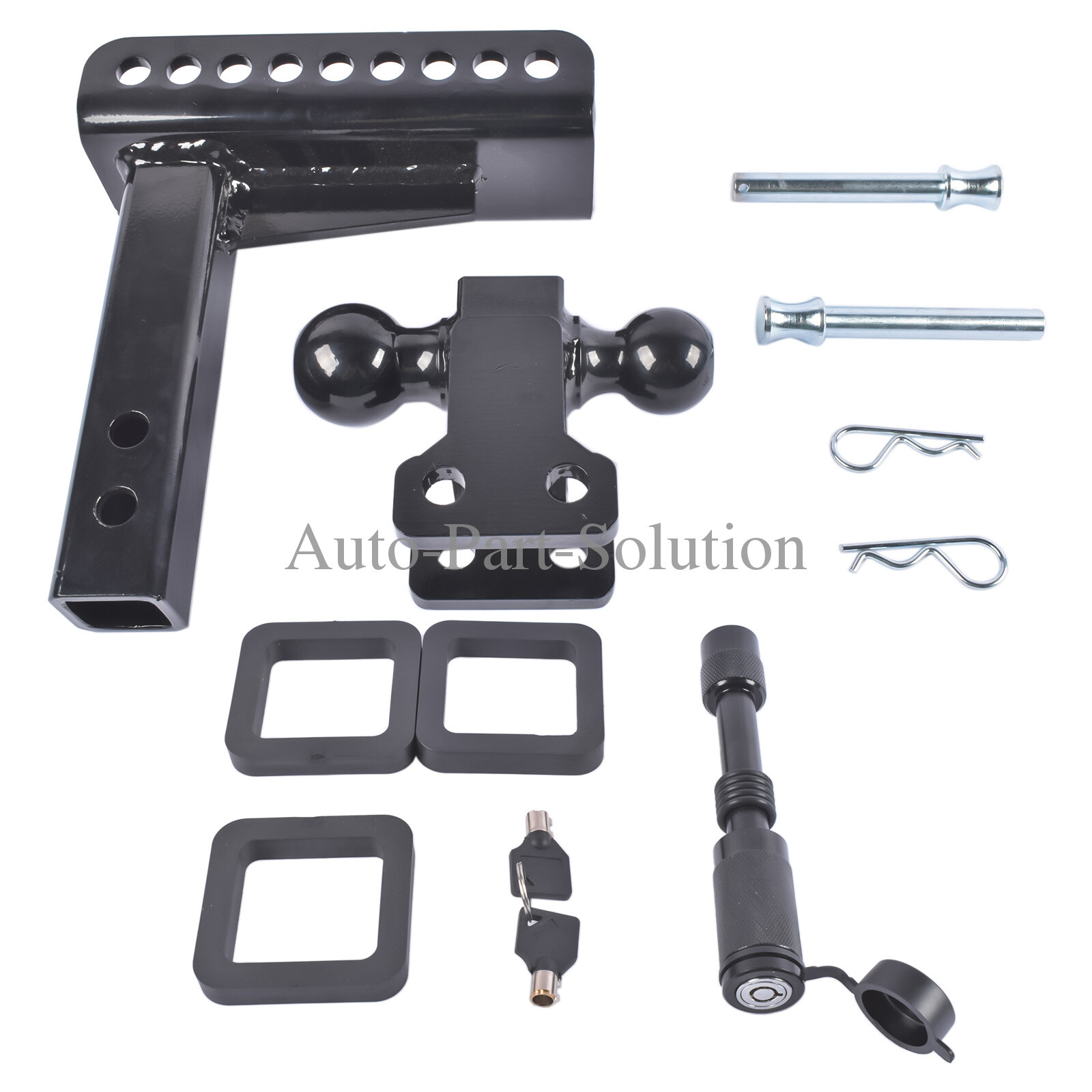 Adjustable Trailer Hitch Drop Hitch Tow Hitch w/ 2 inch Receiver-6inch ...