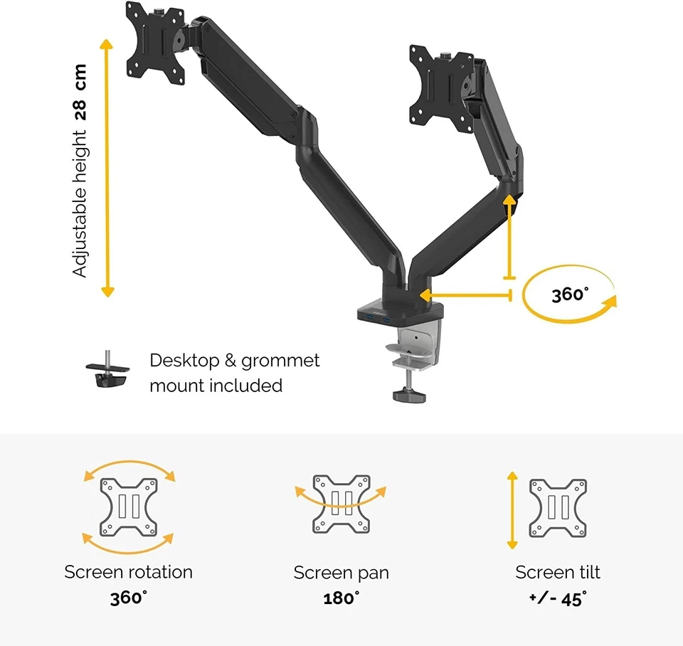 Fellowes 8042501 Platinum Series Adjustable Computer Monitor Stand for 2 Monitor - Image 3 of 3