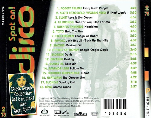 (CD) Best Of Disco - Licht Aus! Spot An! – 2/78 - Sweet, La Bionda, Amanda Lear - Bild 3 von 3