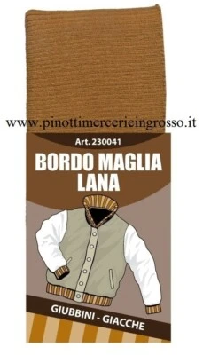 PINOTTI BORDO MAGLIA LANA PER GIUBBINI/GIACCHE CM.80XCM.16 (CM.8 RIPIEGATO) - MADE ITALY