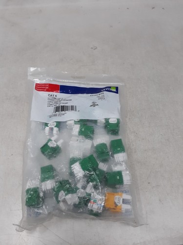 Leviton 61110-BV6 Extreme Cat 6 vert jack (pack de 25) inserts jacks