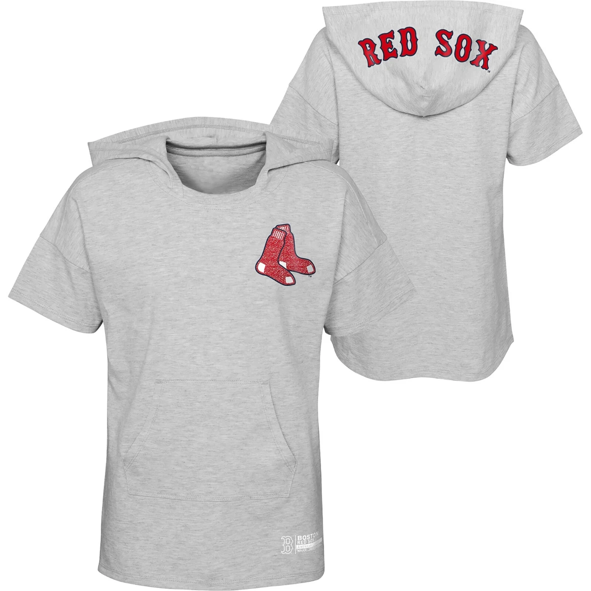 boston red sox short sleeve hoodie