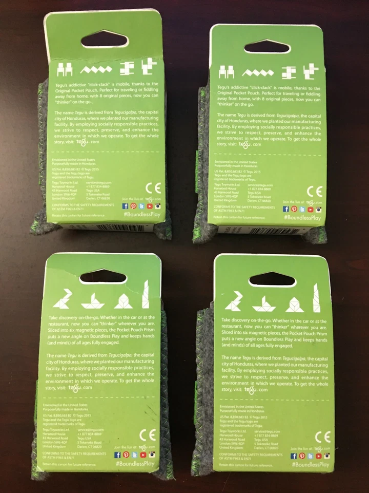 Tegu Wooden Magnetic Blocks Pocket Pouch Lot : Original and Prism Foto 2 de 4