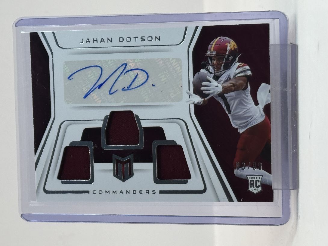 JAHAN DOTSON 2022 CHRONICLES MOMENTUM RPA ROOKIE PATCH RC AUTO /99 Q1787