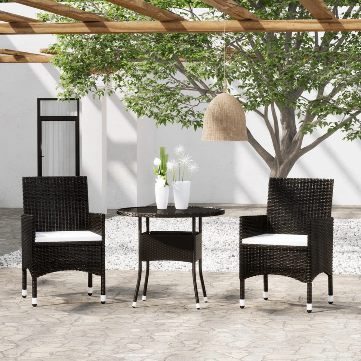 Poly rattan cheap bistro set