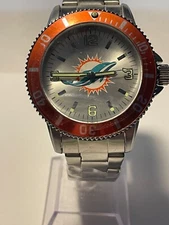 Miami Dolphins NFL Stainless-Steel Men's KEY Watch by SPARO NEW