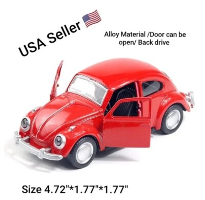Alloy Car Model Beetle Vintage car door opening Force Children's Toy Collection 