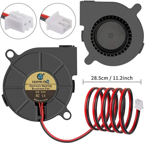 4PCS 24V Blower Fan Brushless Ball Bearing 3D Printer Fans 5015 50MM x 15MM UK - Picture 5 of 7