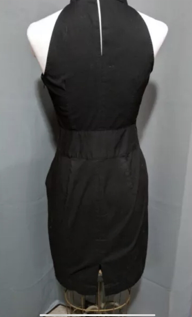 Express Design Studio Ruffle Button Neckline Blac… - image 3