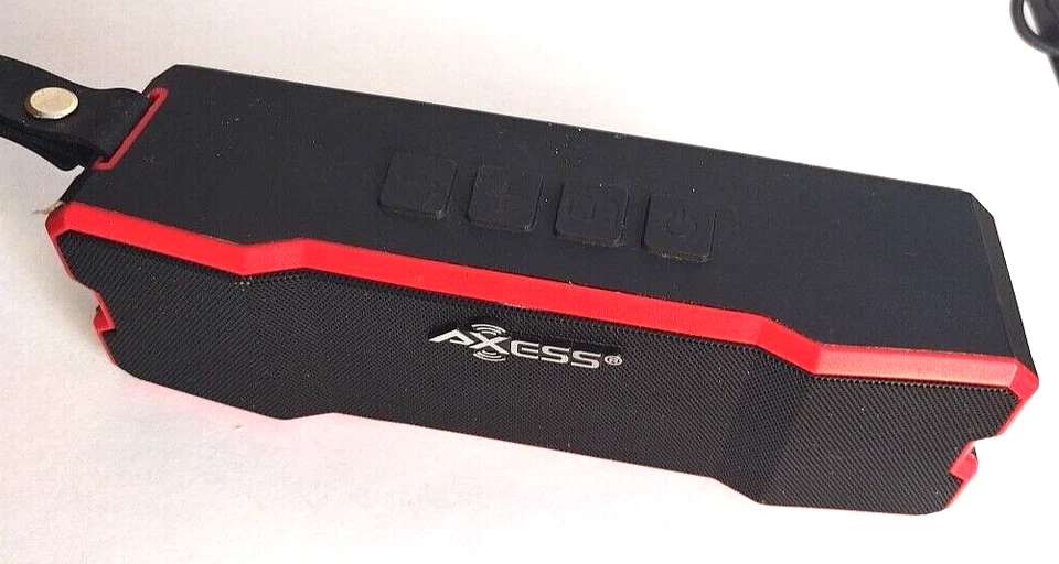 Axess Personal Bluetooth Media Speaker With Charger. Works Great! Red/Black - Image 2 of 4