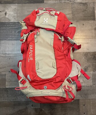 Haglofs Vapour Backpack Beige Red Hiking Backpack Airbac Size L