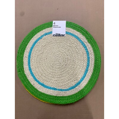 The Cellar Southwest Woven Multi-Color Placemats Set of 4 Dia 14.96'' NEW