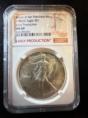 1986-S$1 Walking Liberty NGC MS-69 First Production