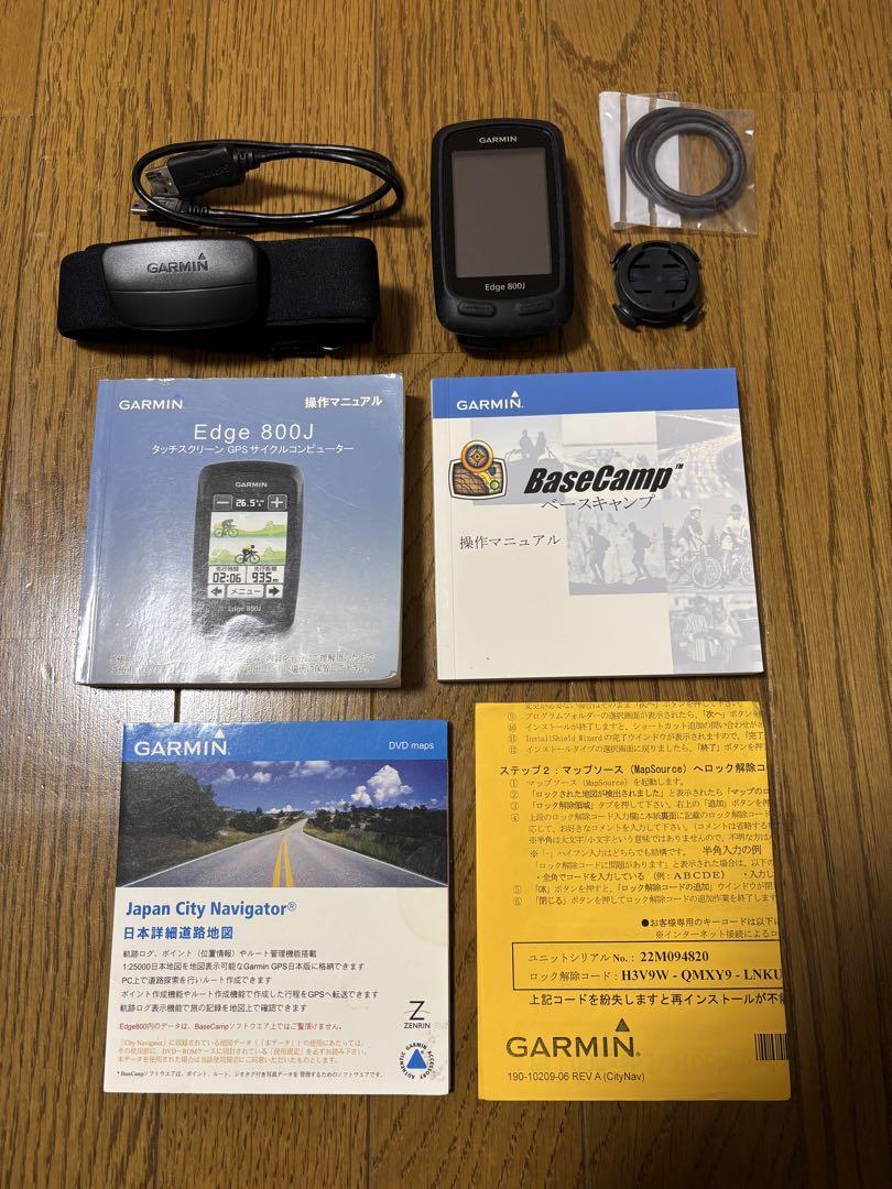 Garmin Edge 800J サイクルコンピューター本体および付属品