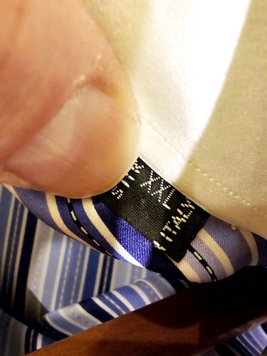 Stefano Ricci Blue/White Men/Women Striped Silk Shirt XXL Handmade Italy $1,800 - Picture 8 of 10