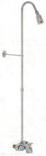 Chrome Color Shower Unit Add-on Clawfoot Bottom with Faucet Kit