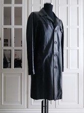 Cappotto uomo in vera pelle nera Imperial Made in Italy taglia M/L vintage