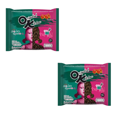 MAMA OK Squid Ink Noodles Spicy Korean Style Squid Game 2  Party 85 g x 8