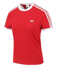 adidas Originals 3S Slim T-Shirt Women's Casual Lifestyle Top Tee Red NWT KD3676