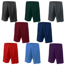 A4 Mens NEW S-2XL Athletic 7'' Lined Tricot Mesh Short Gym Basketball Shorts